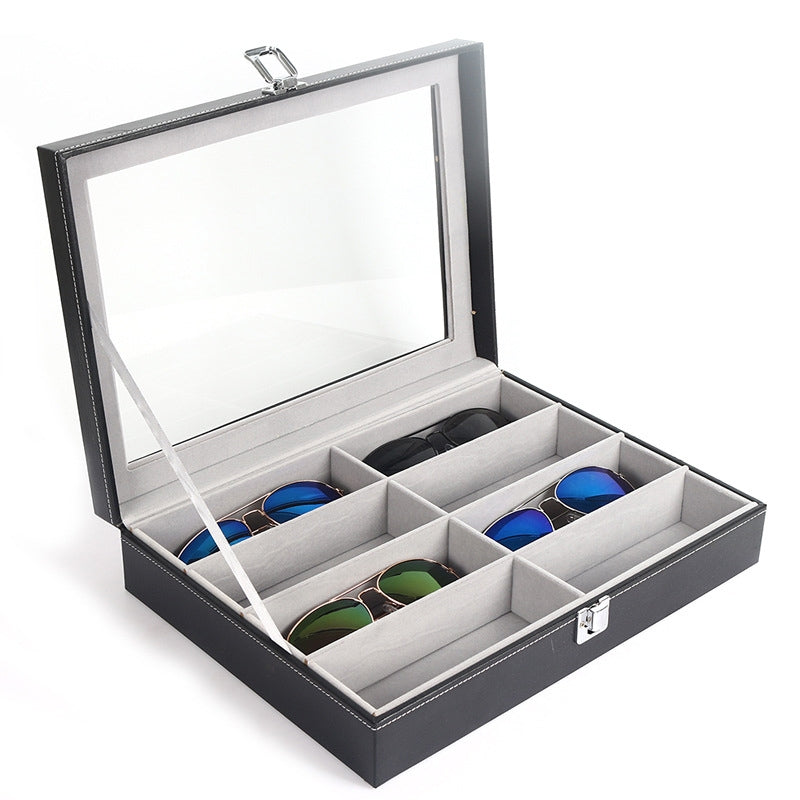 ELECTROPRIME 8 Grids Portable Sunglasses Protective Storage Box