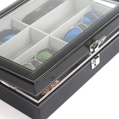 ELECTROPRIME 8 Grids Portable Sunglasses Protective Storage Box