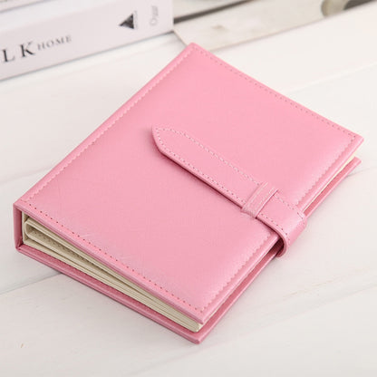 ELECTROPRIME Book Shape Creative Portable Ear Stud Earrings Display Rack Jewelry Storage Box(Pink)