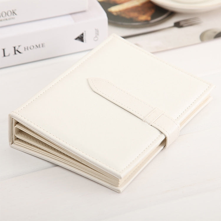 ELECTROPRIME Book Shape Creative Portable Ear Stud Earrings Display Rack Jewelry Storage Box(White)