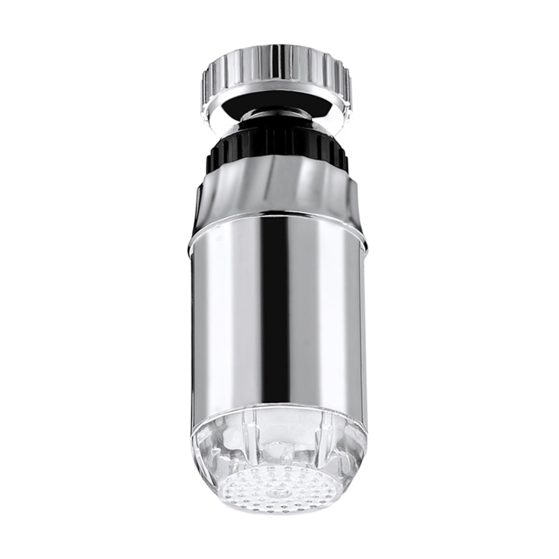 ELECTROPRIME SDF-B2 1 LED ABS Temperature Sensor RGB LED Faucet Light Water Glow Shower, Size: 78 x 28mm, Interface: 22mm (Silver)