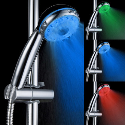 ELECTROPRIME SDS-A21 15 LEDs ABS Temperature Sensor RGB LED Shower Head, Size: 22 x 8 x 4.5cm, Interface:  20mm