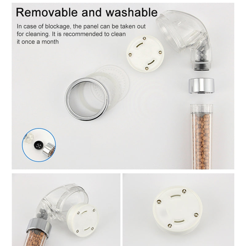 ELECTROPRIME SDS-A23 15 LEDs ABS Temperature Sensor Negative Ions RGB LED Shower Head, Size: 23 x 6.5 x 5.8cm, Interface:  20mm