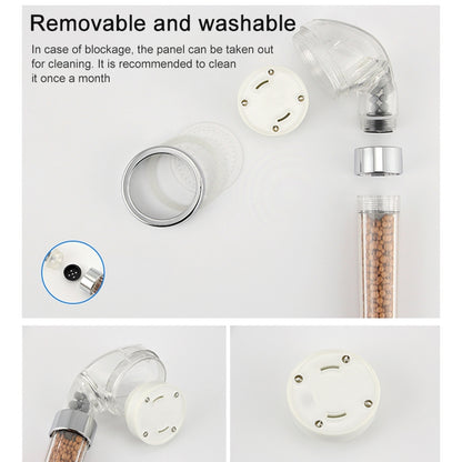 ELECTROPRIME SDS-A23 15 LEDs ABS Temperature Sensor Negative Ions RGB LED Shower Head, Size: 23 x 6.5 x 5.8cm, Interface:  20mm
