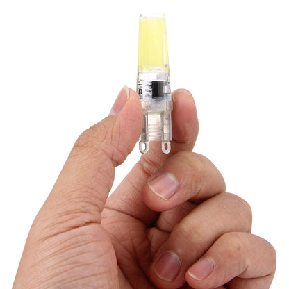 ELECTROPRIME G9 3W 300LM COB LED Light , Silicone Dimmable for Halls / Office / Home, AC 220-240V, Transparent Plug(White Light)