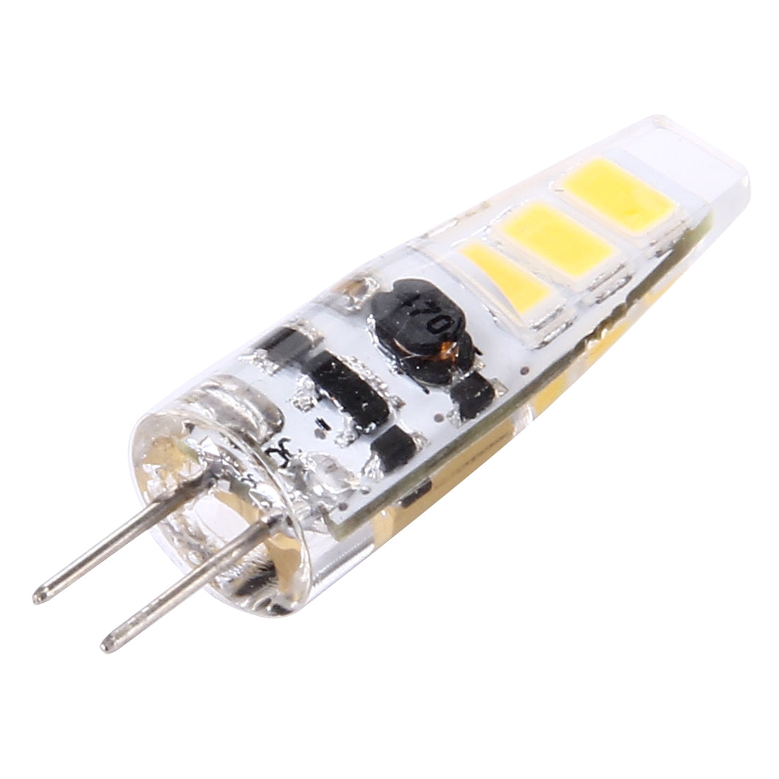 ELECTROPRIME G4 2W 100LM Corn Light Bulb, 6 LED SMD 5730 Silicone, DC 12V(Warm White)