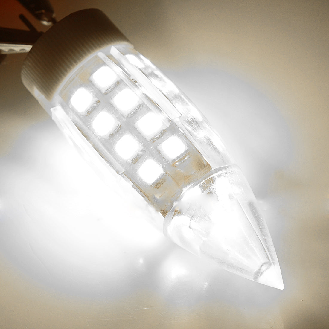 ELECTROPRIME G4 4W 300LM Candle Corn Light Bulb, 44 LED SMD 2835, AC 220-240V(White Light)