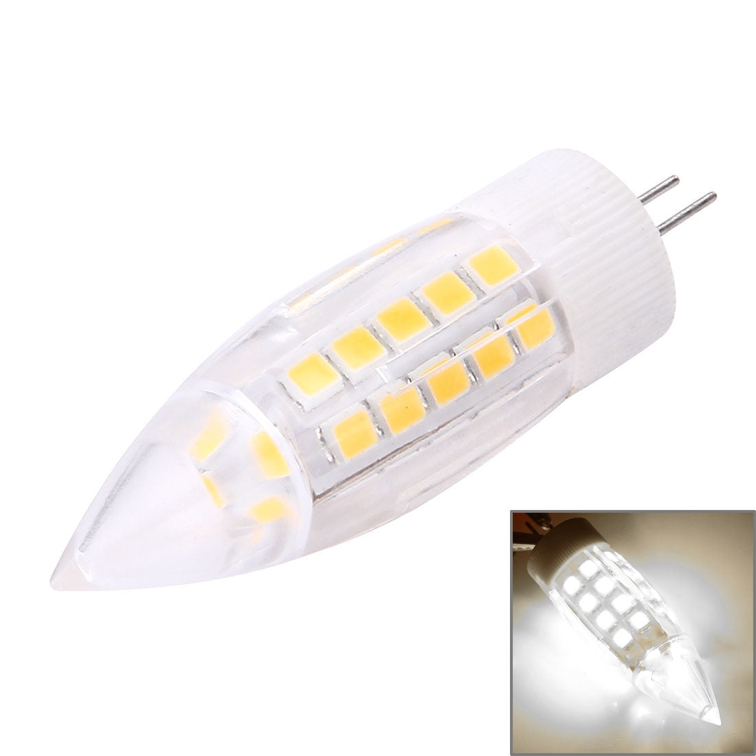 ELECTROPRIME G4 4W 300LM Candle Corn Light Bulb, 44 LED SMD 2835, AC 220-240V(Warm White)
