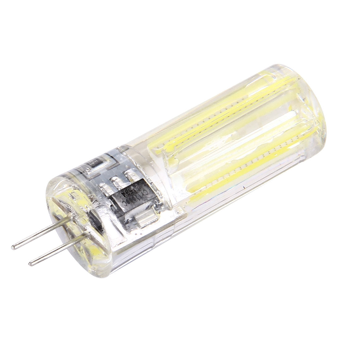 ELECTROPRIME G4 4W Silicone Dimmable 8 LED Filament Light Bulb for Halls, AC 220-240V(White Light)