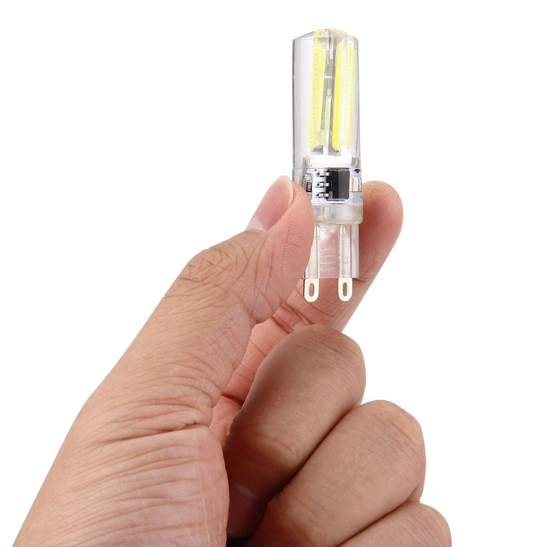 ELECTROPRIME 4W Filament Light Bulb , G9 Silicone Dimmable 8 LED for Halls, AC 220-240V(White Light)