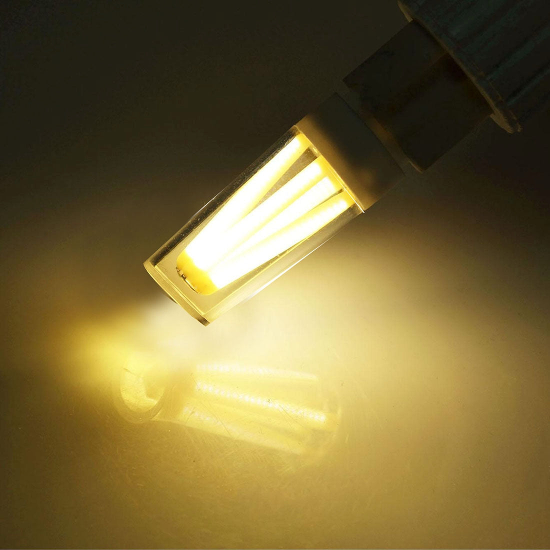 ELECTROPRIME 2W Filament Light Bulb , G9 PC Material Dimmable 4 LED for Halls, AC 220-240V(Warm White)