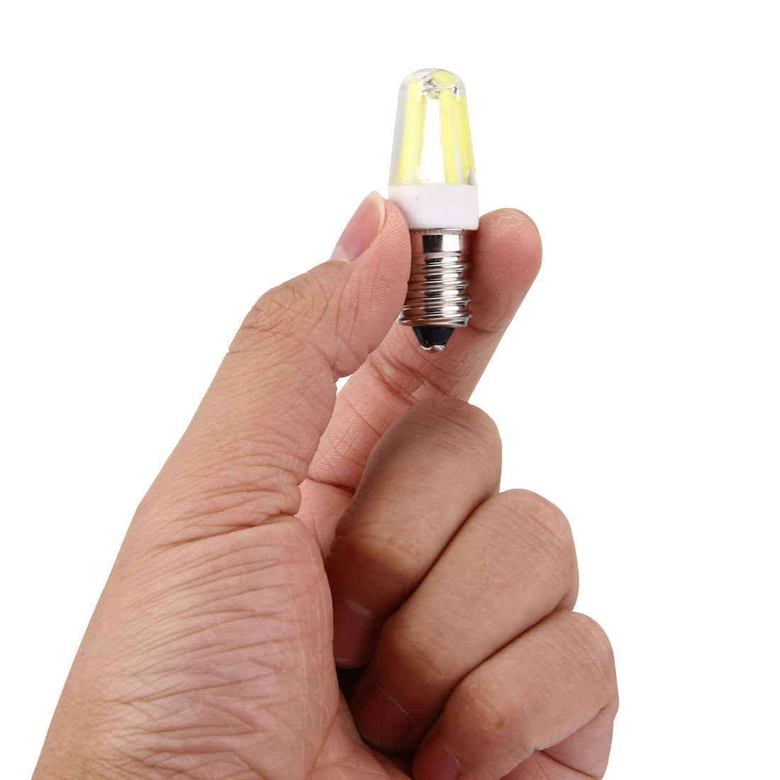 ELECTROPRIME 2W Filament Light Bulb , E14 PC Material Dimmable 4 LED for Halls, AC 220-240V(White Light)