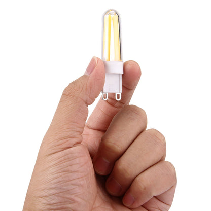 ELECTROPRIME 4W Filament Light Bulb, G9 PC Material Dimmable 4 LED, AC 220-240V(Warm White)