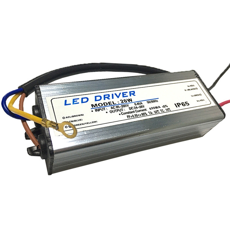 ELECTROPRIME 20W LED Driver Adapter AC 85-265V to DC 24-38V IP65 Waterproof