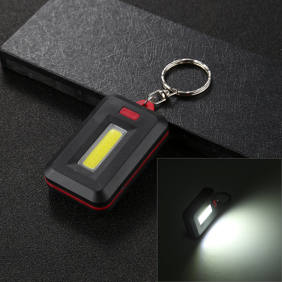 ELECTROPRIME 3W White Light COB LED Flashlight , Portable Small Light with Key Chain, Random Color Delivery