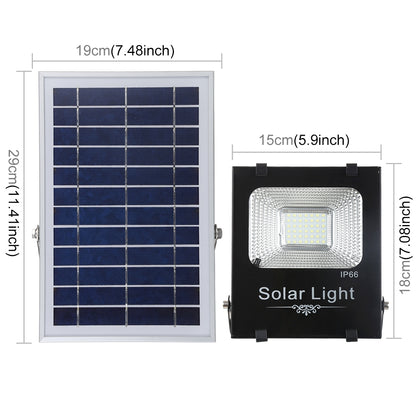 ELECTROPRIME 150W 176 LEDs SMD 2835 IP66 Waterproof Ultra-thin Solar Powered Timing LED Flood Light  with 6V / 0.83A Solar Panel & Remote Control(White Light)
