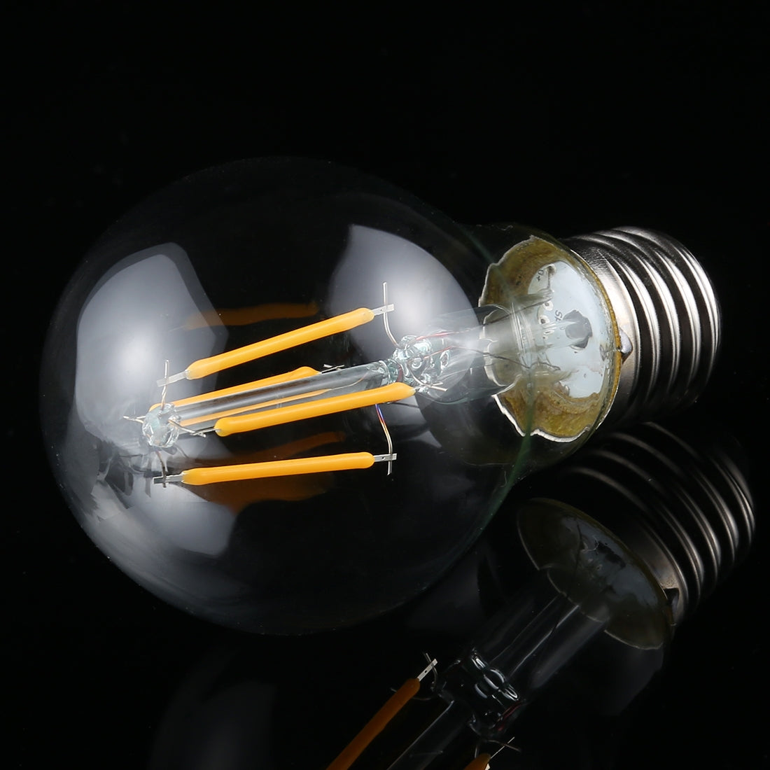 ELECTROPRIME A60 E27 4W 4 LEDs 450 LM Retro Dimming LED Filament Light Bulb Energy Saving Light, AC 220V(Warm White)