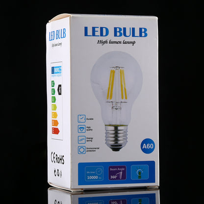 ELECTROPRIME A60 E27 4W 4 LEDs 450 LM Retro Dimming LED Filament Light Bulb Energy Saving Light, AC 220V(Warm White)
