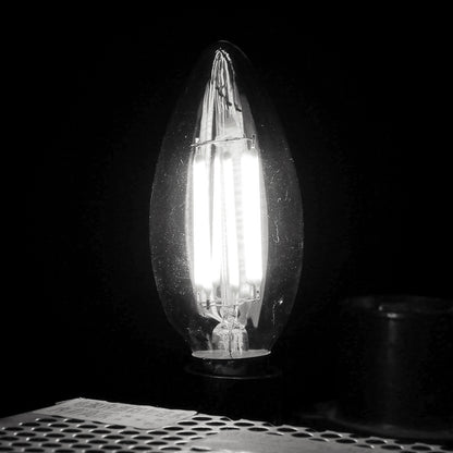 ELECTROPRIME C35 E14 6W Dimmable LED Filament Light Bulb, 6 LEDs 450 LM Retro Energy Saving Light for Halls, AC 220V