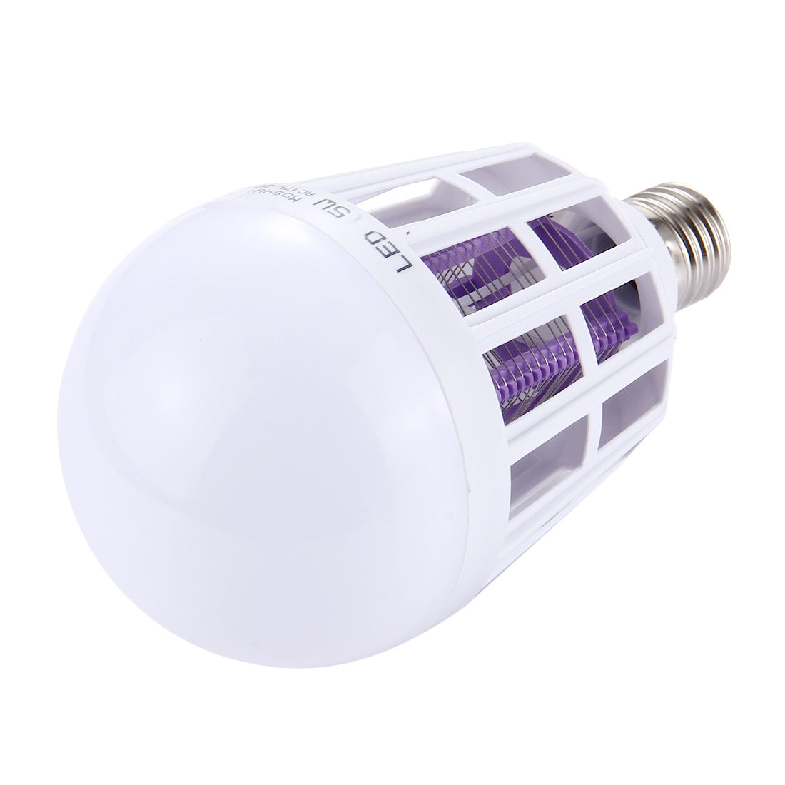 ELECTROPRIME E27 15W White Light + 365 NM Purple Light Mosquito Killer Bulb Lamp, Fly Pest Insects Reject Zapper LED Ball Steep Light, AC 175-265V
