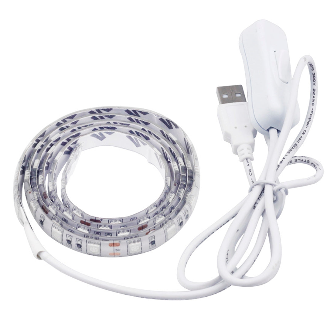 ELECTROPRIME 50cm 3W USB Rope Light, Epoxy IP65 Waterproof 30 LED 5050 SMD with 1m Extended Switch Cable, Wide: 10mm(Warm White)
