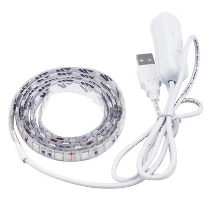 ELECTROPRIME 50cm 3W USB Rope Light, Epoxy IP65 Waterproof 30 LED 5050 SMD with 1m Extended Switch Cable, Wide: 10mm(Warm White)