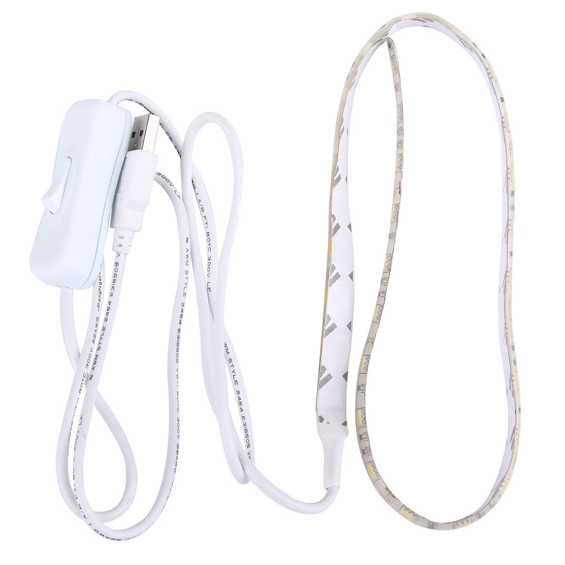 ELECTROPRIME 50cm 3W USB Rope Light, Epoxy IP65 Waterproof 30 LED 5050 SMD with 1m Extended Switch Cable, Wide: 10mm(Warm White)