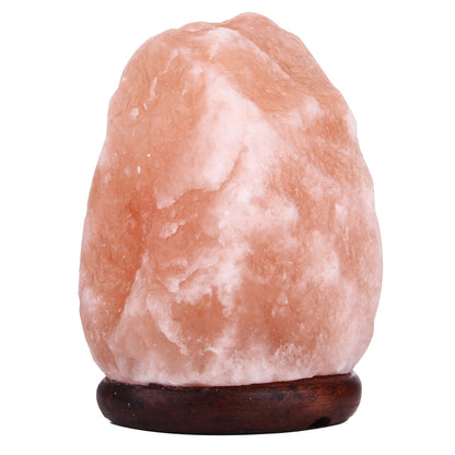 ELECTROPRIME E12 Small Dimmable Himalayan Salt Lamp , Crystal Rock Healthy Table Desk Lamp Night Light with Wood Base & Bulb & Switch, Small Size Weight 1-2KG, AC 110V, US Plug