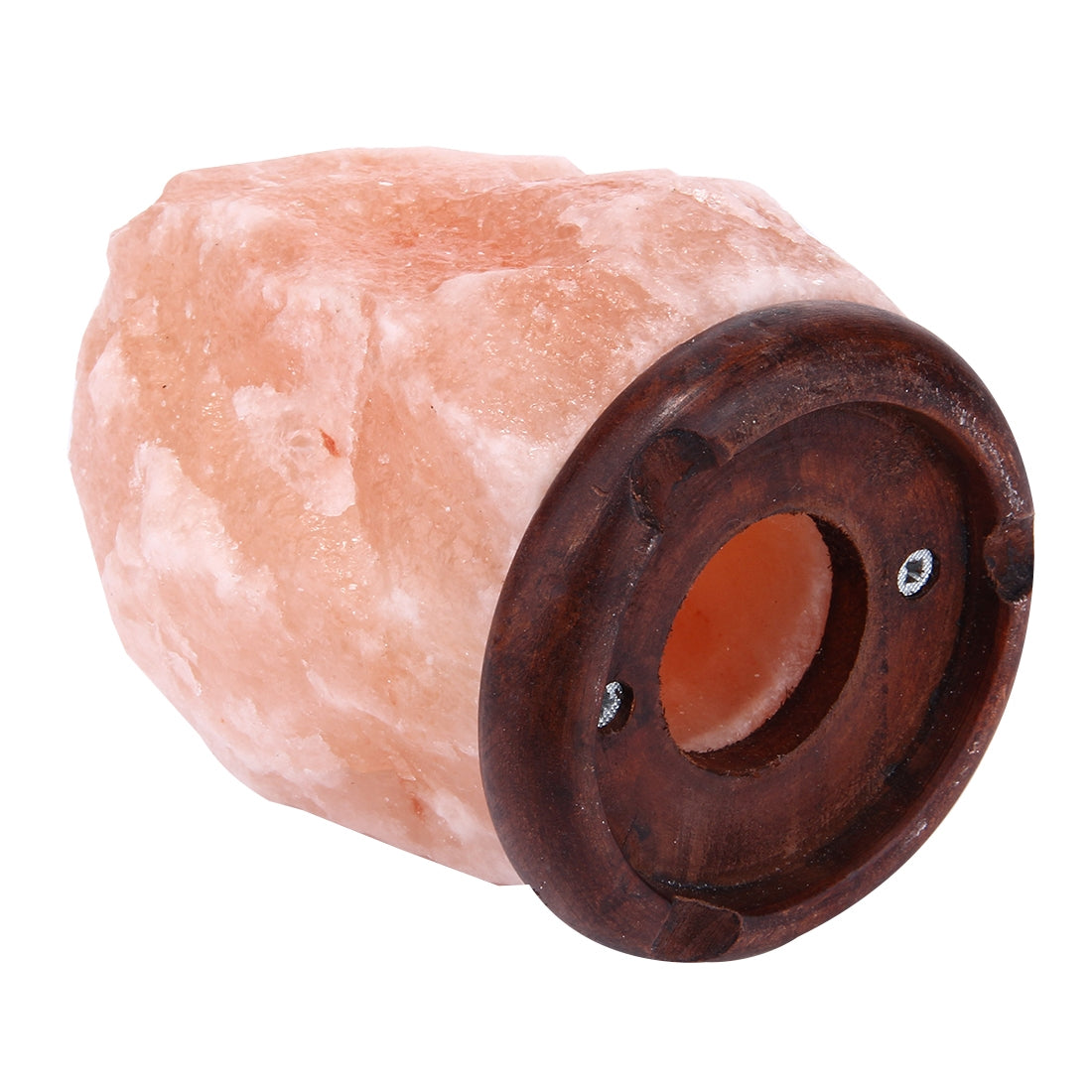 ELECTROPRIME E12 Small Dimmable Himalayan Salt Lamp , Crystal Rock Healthy Table Desk Lamp Night Light with Wood Base & Bulb & Switch, Small Size Weight 1-2KG, AC 110V, US Plug