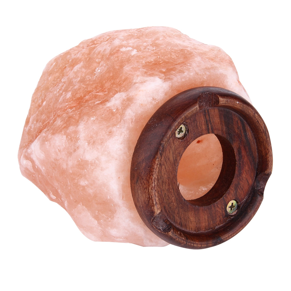 ELECTROPRIME E12 Medium Dimmable Himalayan Salt Lamp , Crystal Rock Healthy Table Desk Lamp Night Light with Wood Base & Bulb & Switch, Medium Size Weight 2-3KG, AC 110V, US Plug