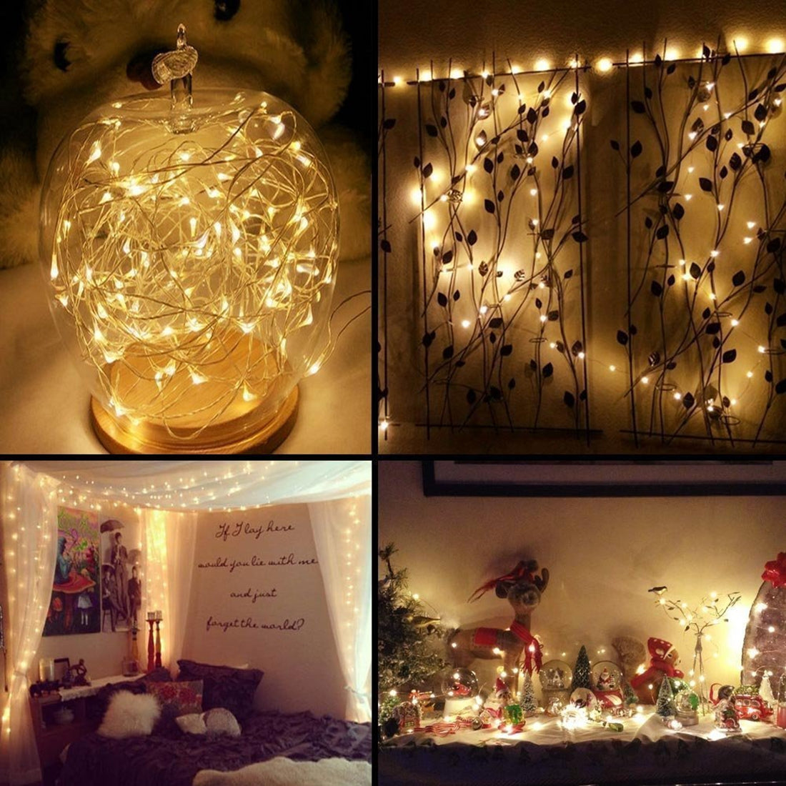 ELECTROPRIME 6 PCS Waterproof Warm White Light Copper Wire Starry String Light , 20 LEDs 2700-2900K Rope Fairy Light For Party / Holiday, Length: 2m, DC 6V