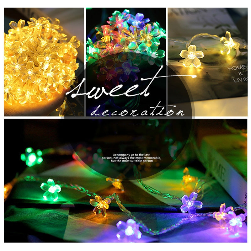 ELECTROPRIME 3m 20 LEDs Cherry Blossom  Holiday Decorative Light, Battery Powered (Colorful Light)