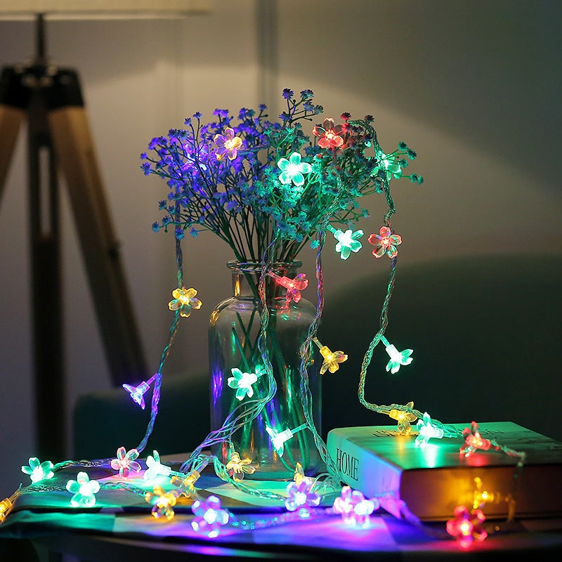 ELECTROPRIME 6m 40 LEDs Cherry Blossom  Holiday Decorative Light, Battery Powered (Colorful Light)