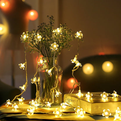 ELECTROPRIME 6m 40 LEDs Cherry Blossom  Holiday Decorative Light, Battery Powered (Warm White)