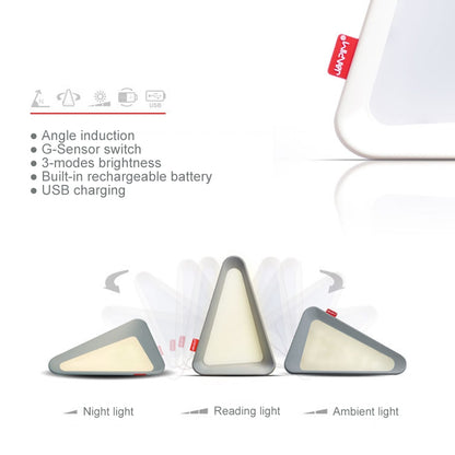 ELECTROPRIME USB Charging Flip Lamp G-sensor LED Light (White)