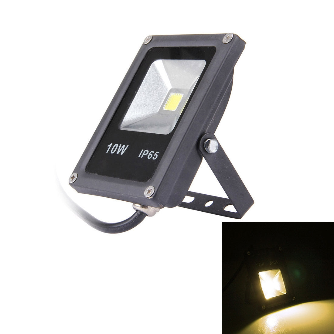 ELECTROPRIME 10W IP65 Waterproof White Light LED Floodlight, 900LM LED Light, AC 85-265V(Warm White)