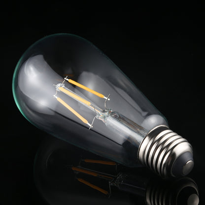 ELECTROPRIME ST64 E27 4W 4 LEDs 600 LM 3000K Retro Dimming LED Filament Light Bulb Energy Saving Light, AC 220V(Warm White)
