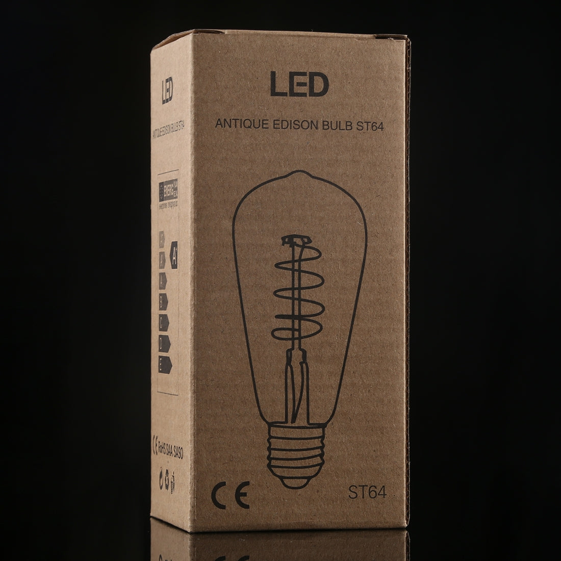 ELECTROPRIME ST64 E27 4W 4 LEDs 600 LM 3000K Retro Dimming LED Filament Light Bulb Energy Saving Light, AC 220V(Warm White)