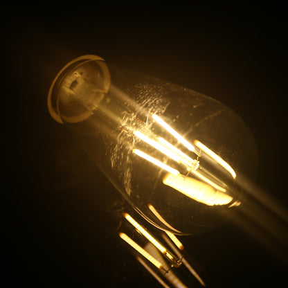 ELECTROPRIME ST64 E27 4W 4 LEDs 600 LM 3000K Retro Dimming LED Filament Light Bulb Energy Saving Light, AC 220V(Warm White)