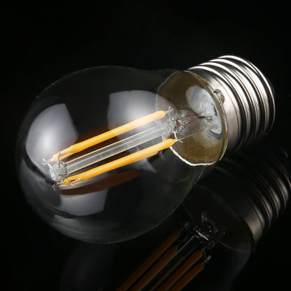 ELECTROPRIME G45 E27 4W 4 LEDs 450 LM 3000K Retro Dimming LED Filament Light Bulb Energy Saving Light, AC 220V(Warm White)