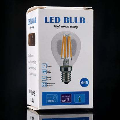 ELECTROPRIME G45 E27 4W 4 LEDs 450 LM 3000K Retro Dimming LED Filament Light Bulb Energy Saving Light, AC 220V(Warm White)
