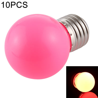 ELECTROPRIME 10 PCS 2W E27 2835 SMD Home Decoration LED Light Bulbs, AC 220V (Pink Light)