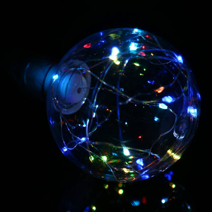 ELECTROPRIME G95 E27 3W 80 LM Filament Retro Fairy LED String Light Bulb, AC 220V (Colorful Light)