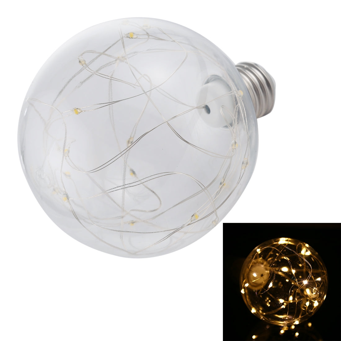 ELECTROPRIME G95 E27 3W 80 LM Filament Retro Fairy LED String Light Bulb, AC 220V (Warm White)