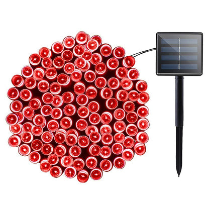 ELECTROPRIME 200 LEDs Outdoor Waterproof Christmas Festival Decoration Solar Lamp String, Length: 22m(Red)