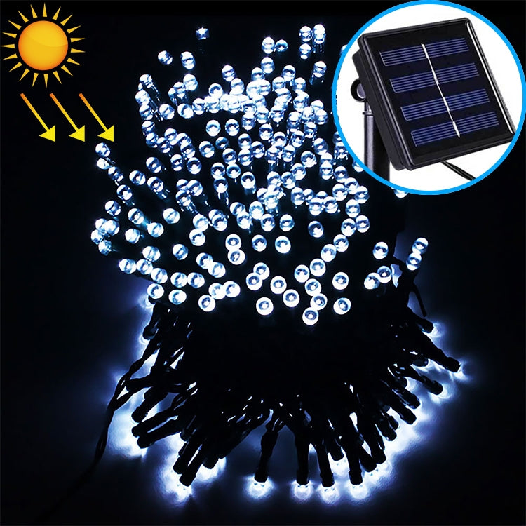 ELECTROPRIME 200 LEDs Outdoor Waterproof Christmas Festival Decoration Solar Lamp String, Length: 22m(White)