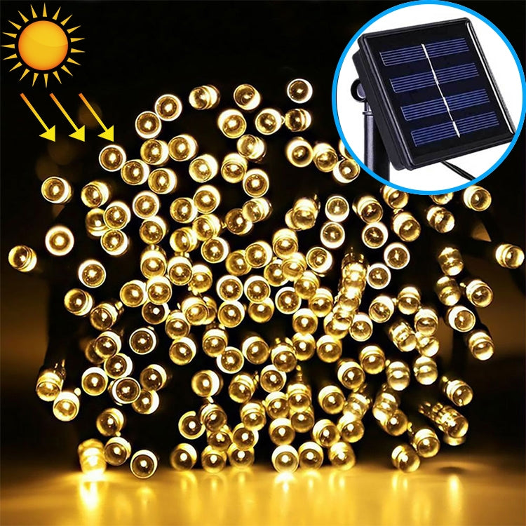 ELECTROPRIME 200 LEDs Outdoor Waterproof Christmas Festival Decoration Solar Lamp String, Length: 22m(Warm White)