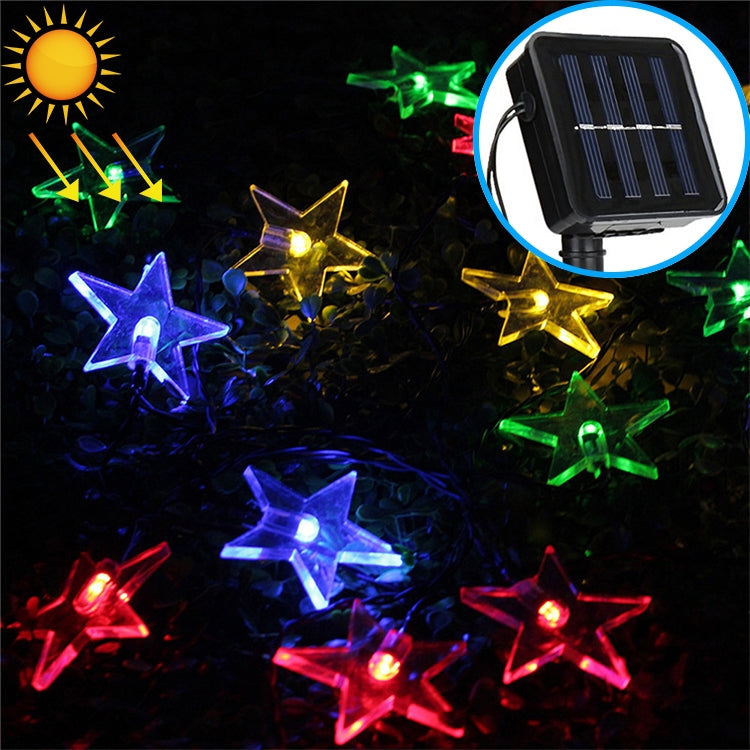 ELECTROPRIME Star Shape 20 LEDs Outdoor Garden Christmas Festival Decoration Solar Lamp String(Colour)