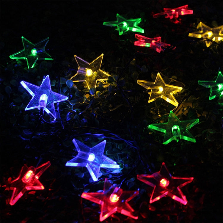 ELECTROPRIME Star Shape 20 LEDs Outdoor Garden Christmas Festival Decoration Solar Lamp String(Colour)