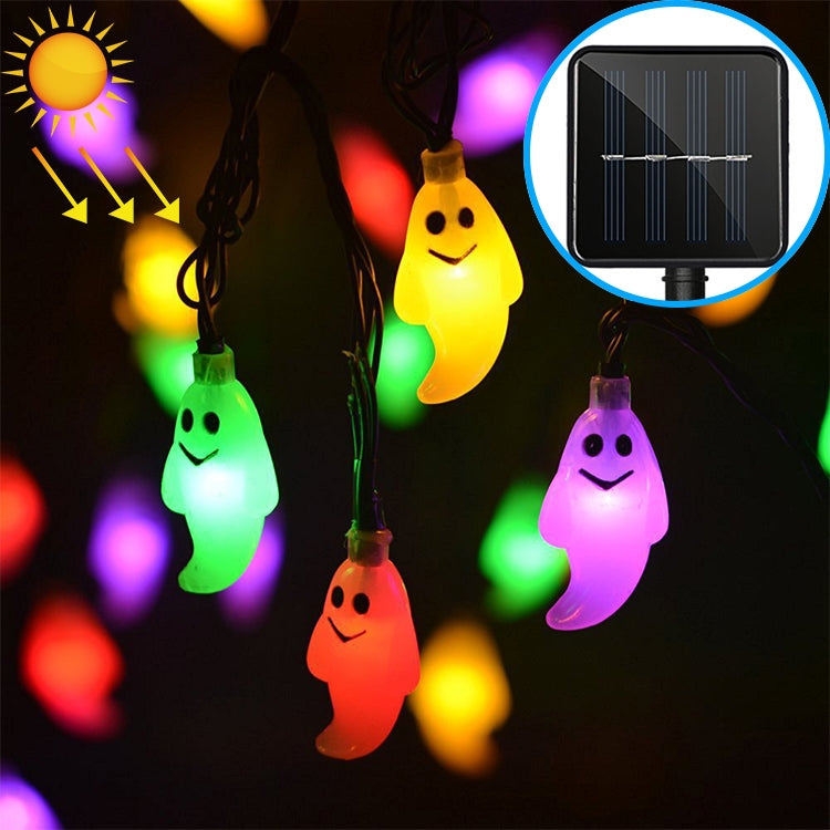 ELECTROPRIME Ghost Shape 30 LEDs Outdoor Garden Waterproof Christmas Festival Decoration Solar Lamp String (Colour)